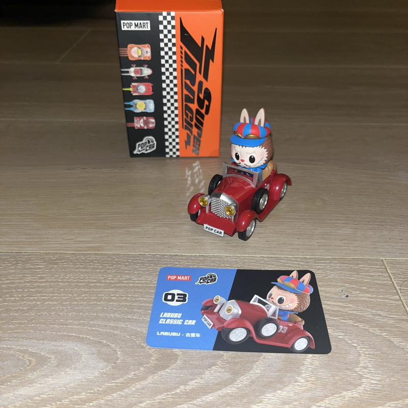 Labubu Pop Mart PopCar Super Track Series Labubu CLASSIC CAR | Shopee ...