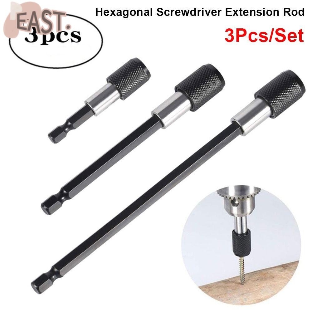 EASTS 3 ชิ้น/เซ็ตสกรู Bit EXTENSION Rod, Self-locking 60-150 มม.ไขควงหก ...