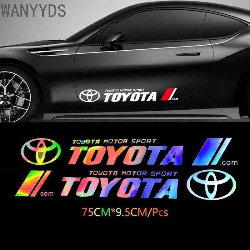 WY Toyota 2PCS Car Toyota Racing Development Sticker Decals(ฟรี ...