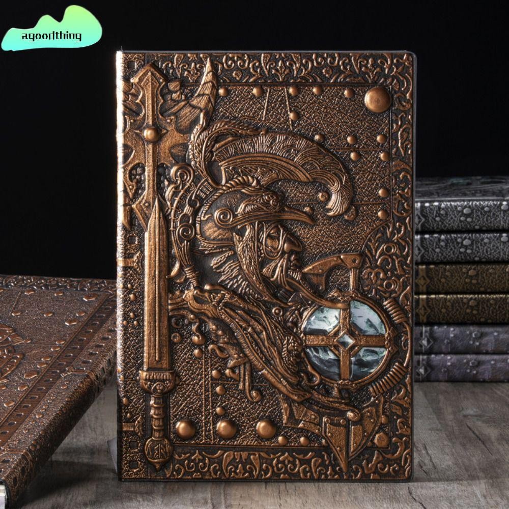 AGOODTHING Writing Journal, นูน Vintage Notebook, 100 แผ่น (200 หน้า ...