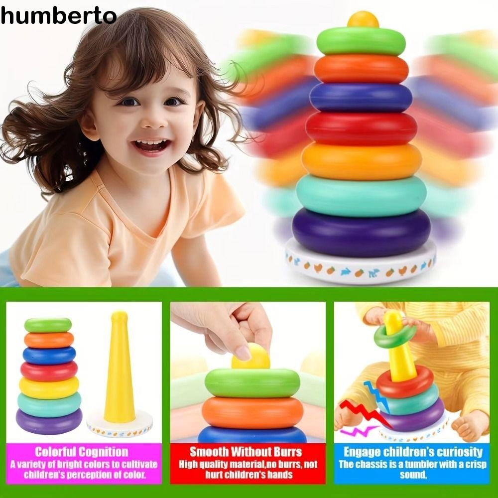 HUMBERTO Rainbow Stacking Musical Toy, Rainbow Tower Stackable Stacking ...