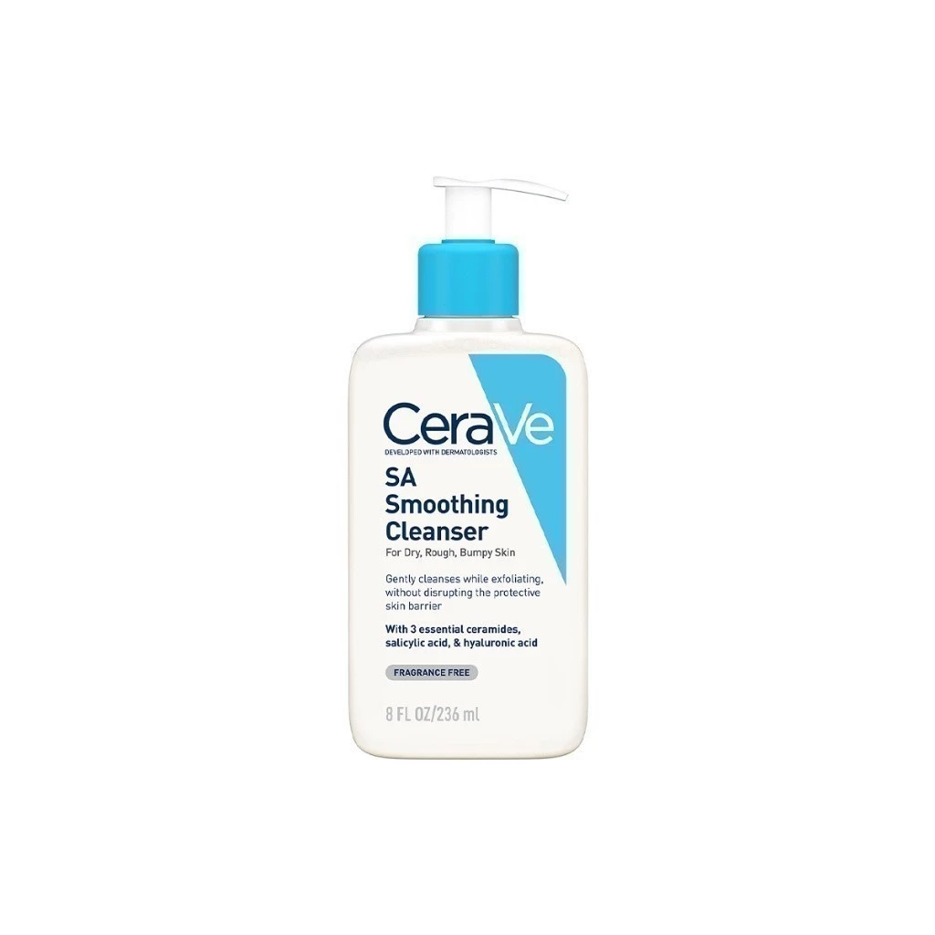 เซราวี CERAVE SA Smoothing Cleanser เอสเอ สมูทติ้ง คลีนเซอร์ ผลิตภัณฑ์ทำความสะอาด สำหรับผิวหยาบกร้าน ไม่เรียบเนียน 236m thumbnail 2