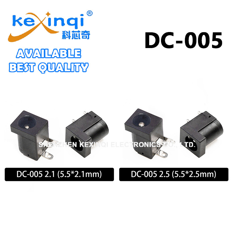 (5-20 ชิ้น) DC-005 5.5x2.5 มม. 5.5x2.1 มม.สีดํา DC Power Jack Socket DC ...
