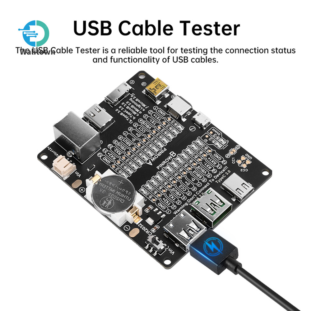 USB Data Cable บอร์ดทดสอบการชาร์จ USB Cable Checker Type-C MicroA ...