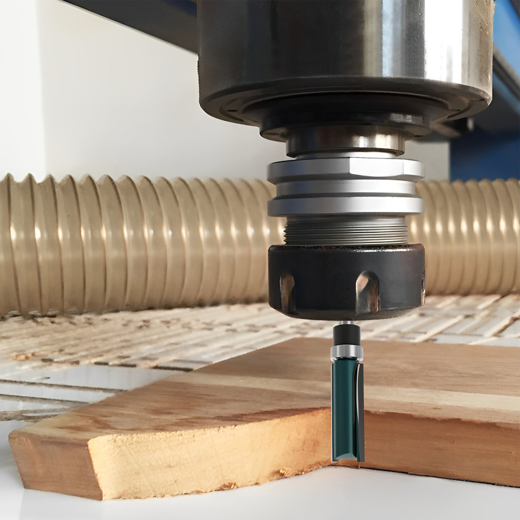 4 ชิ้น Heavy Duty อเนกประสงค์ Flush Trim ตัด Router Bit ด้านล่างแบริ่ง ...