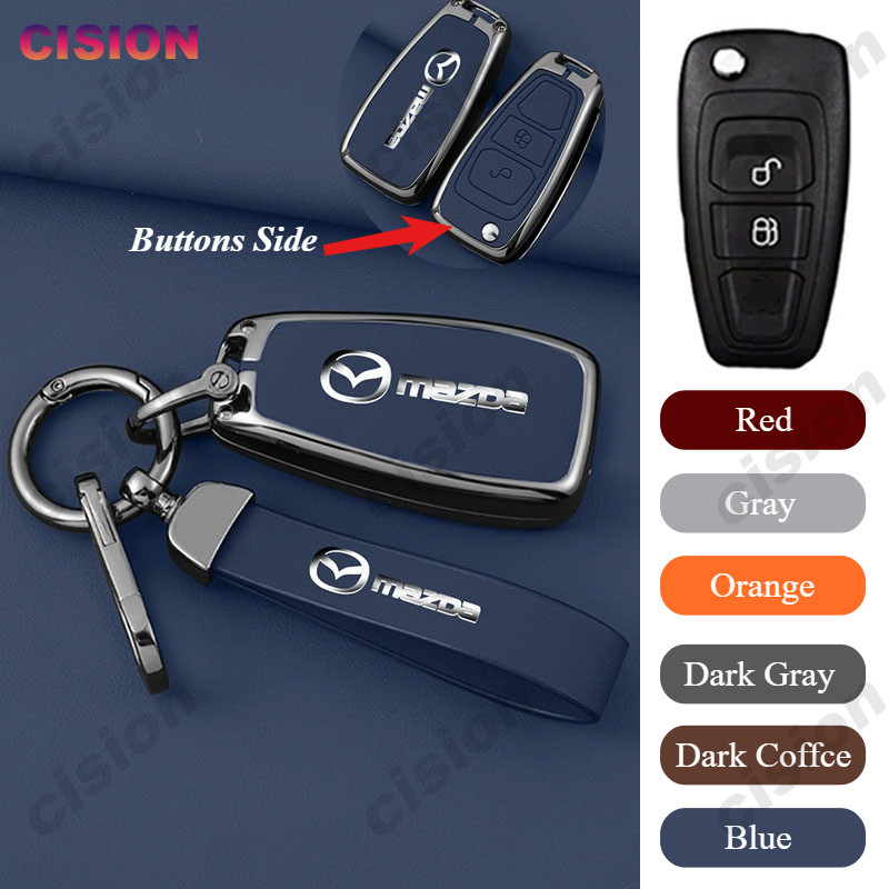 สังกะสีอัลลอยด์ SHELL Flip ฝาครอบกุญแจรถ Keyless พับ Remote Fob SHELL ...