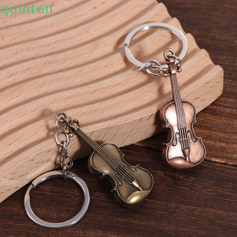 QUITON Vintage ไวโอลินพวงกุญแจ,มินิคลาสสิกไวโอลิน Key Chain,Cool Cello ...