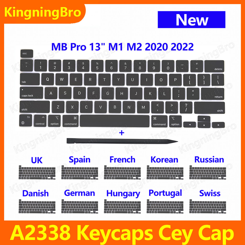 ใหม่ A2338 คีย์บอร์ดคีย์ Keycaps สําหรับ Macbook Pro 13 