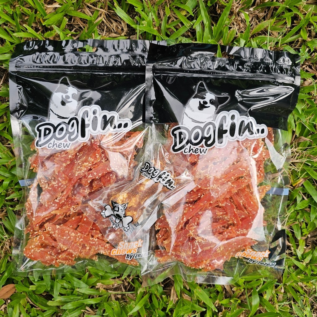 Dogfin (ด็อกฟิน)ไก่อบแห้งขนาด 350 กรัม 2 ถุง พร้อมของแถม สำหรับสุนัขทุก ...