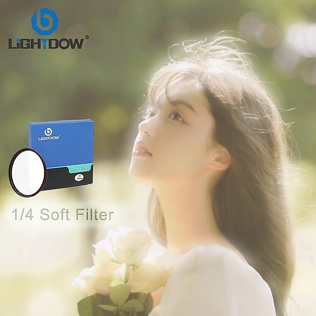 Lightdow Soft White Filter – ฟิลเตอร์เลนส์นุ่มสีขาว 1/4 สําหรับ 49-82 มม. สร้าง Dreamy Portraits & Landscape