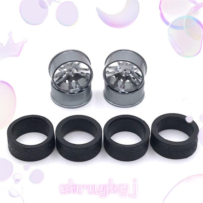 Jantes de roue anodisées dures en caoutchouc, 4 pièces, pour Wltoys K969 K989 P929 échelle 1:28 RC, pièces d'accessoires de remplacement pour voiture  26