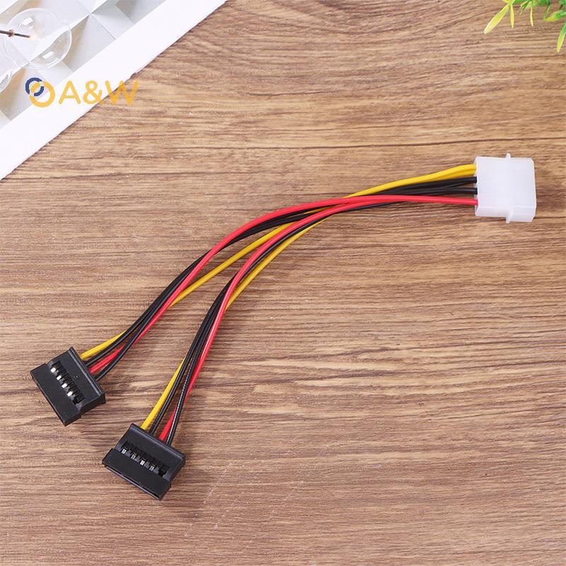 A & W 2 ชิ้น IDE Molex 4 พิน 2 X SATA สายไฟ Serial ATA Y Splitter Hard ...
