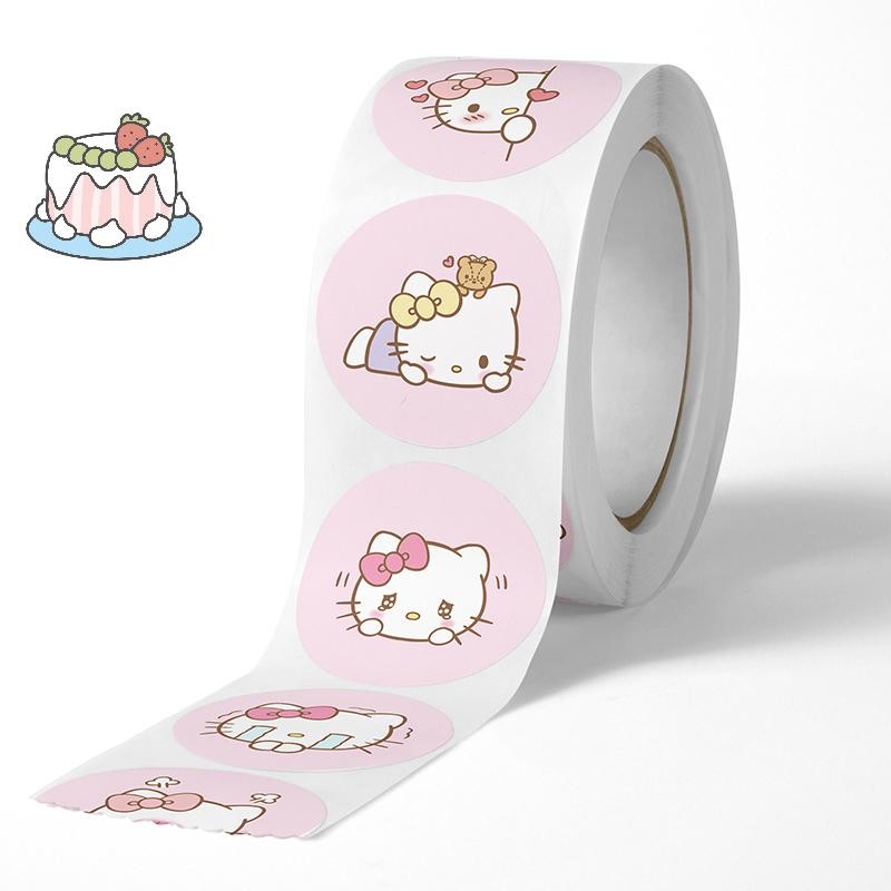 [Sep] 500 ชิ้น/ม้วนการ์ตูน Sanrio สติกเกอร์ Hello Kitty Kuromi Melody ...