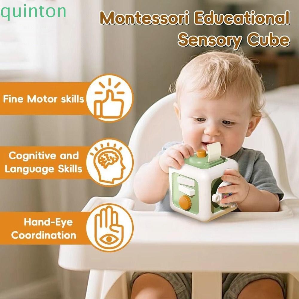 QUINTON Early Education กิจกรรม Cube, Fine มอเตอร์ของเล่นการศึกษาฝึก ...
