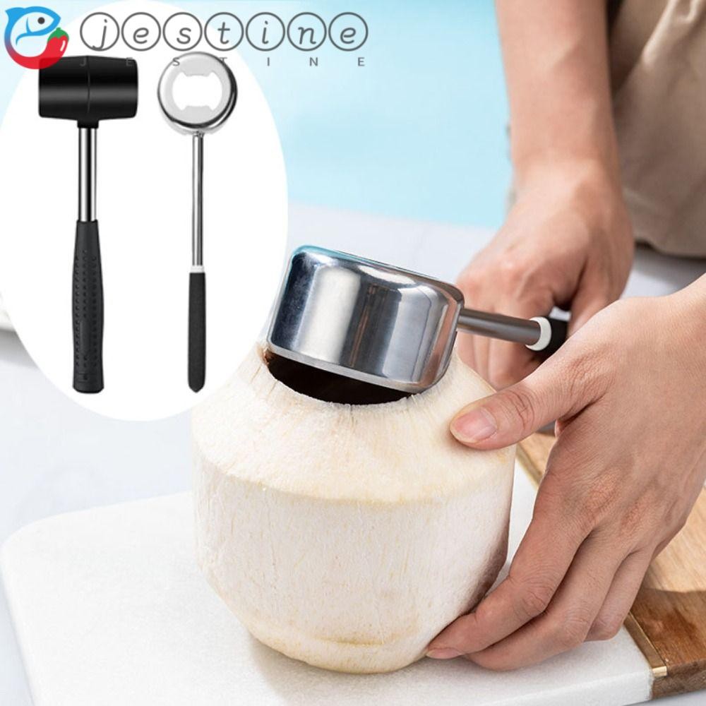 JESTINE ชุดที่เปิดมะพร้าว, สแตนเลสพร้อม Corkscrew Coconut Breaker Kit ...