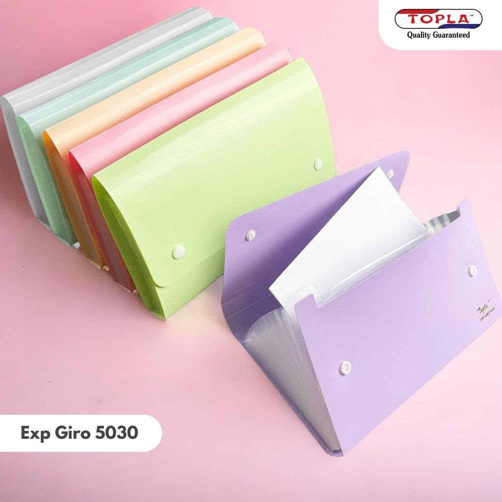 Giro Button Folder File Wallet ใบเสร็จ เช็คออมเงิน สีพาสเทล Topla ...