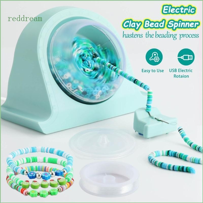 REDD ลูกปัดอัตโนมัติ Spinner Clay Bead Stringing Machine เครื่องมือ DIY ...