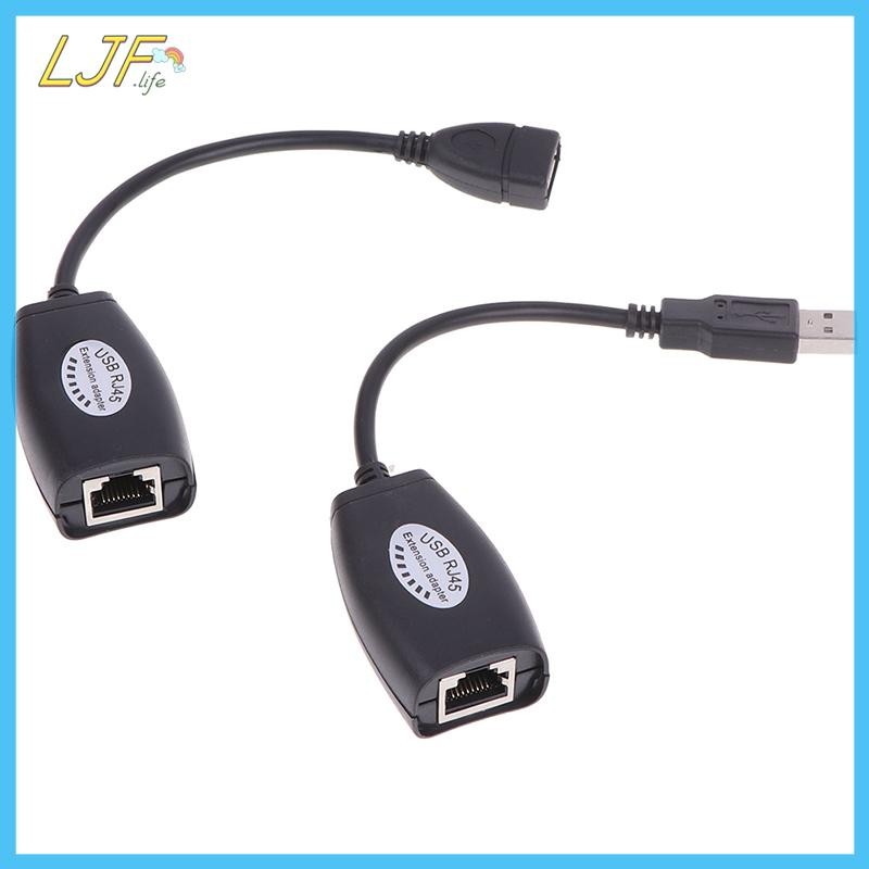 LJF อะแดปเตอร์ USB UTP Extender Over Single RJ45 Ethernet CAT5E 6 สาย ...