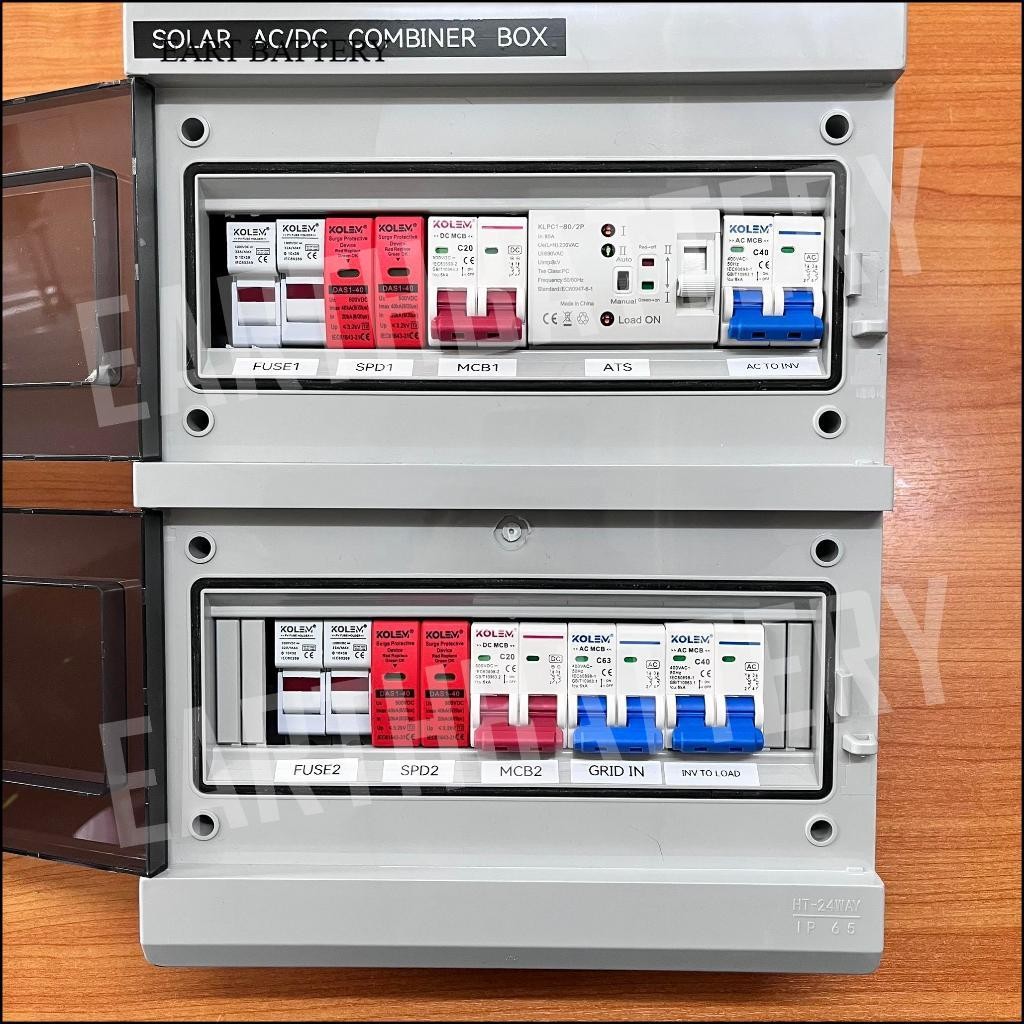 Solar combiner box มี ATS ในตัว 2MPPT สำหรับ Hybrid on/offgrid inverter ...