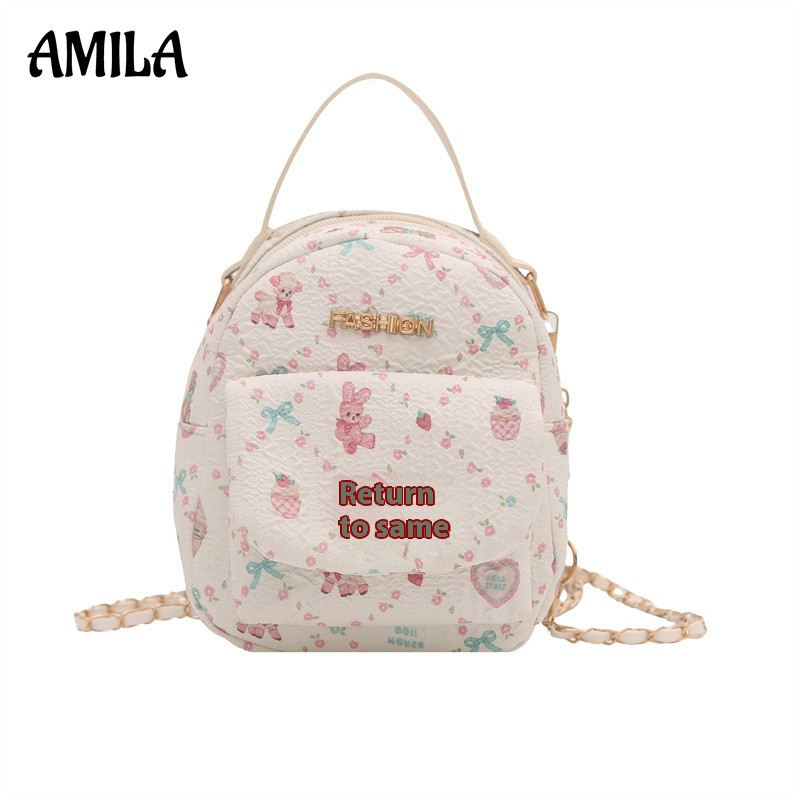 กระเป๋าเป้สะพายหลัง Amila ความจุขนาดใหญ่ สไตล์ฝรั่งเศสสำหรับการเดินทางและการใช้งานทุกวัน