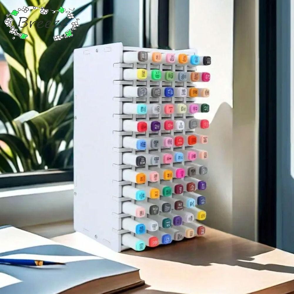 BREEZE Art Marker Rack, 72/120/180/240 กริด PVC MARKER ปากกาขนาดใหญ่ ...
