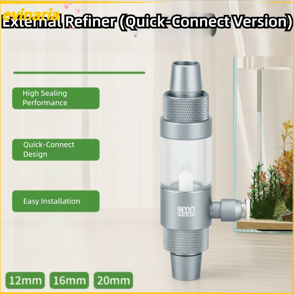 EVINARIA Aquarium CO2 Diffuser, Anti Reflux Quick Insting CO2 ภายนอก ...