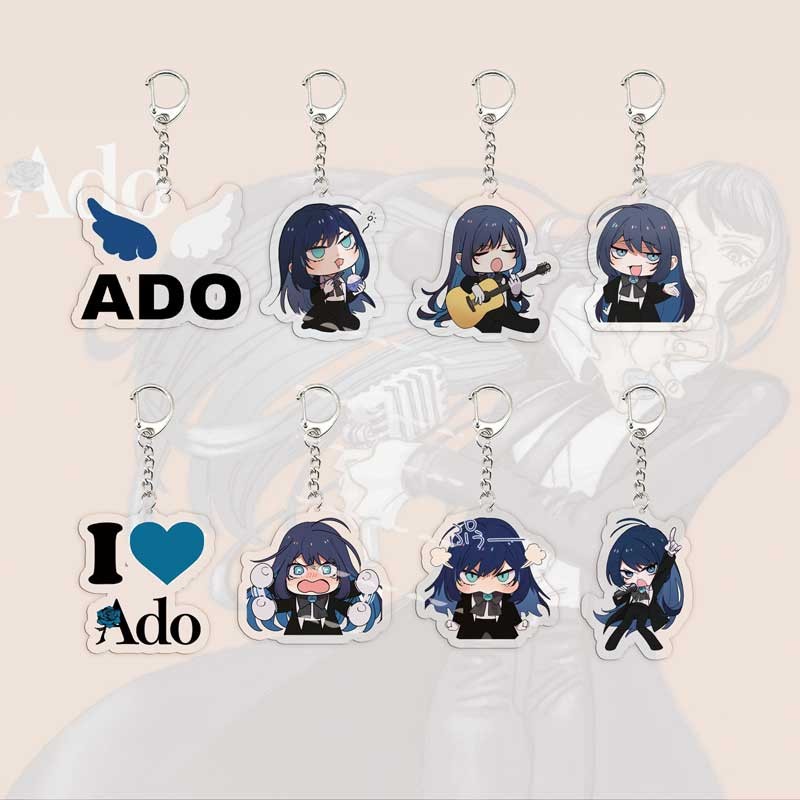 นักร้องญี่ปุ่น Ado พวงกุญแจสําหรับอุปกรณ์เสริมกระเป๋าอะคริลิค Ado จี้ ...