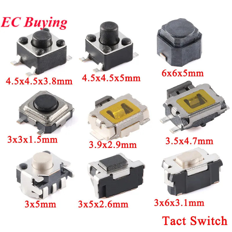 10 ชิ้น/5 ชิ้น Tact สวิทช์ 6X6X5 4.5*4.5*3.8 4.5*4.5*5 6*6*5 3*3*1.5 3 ...
