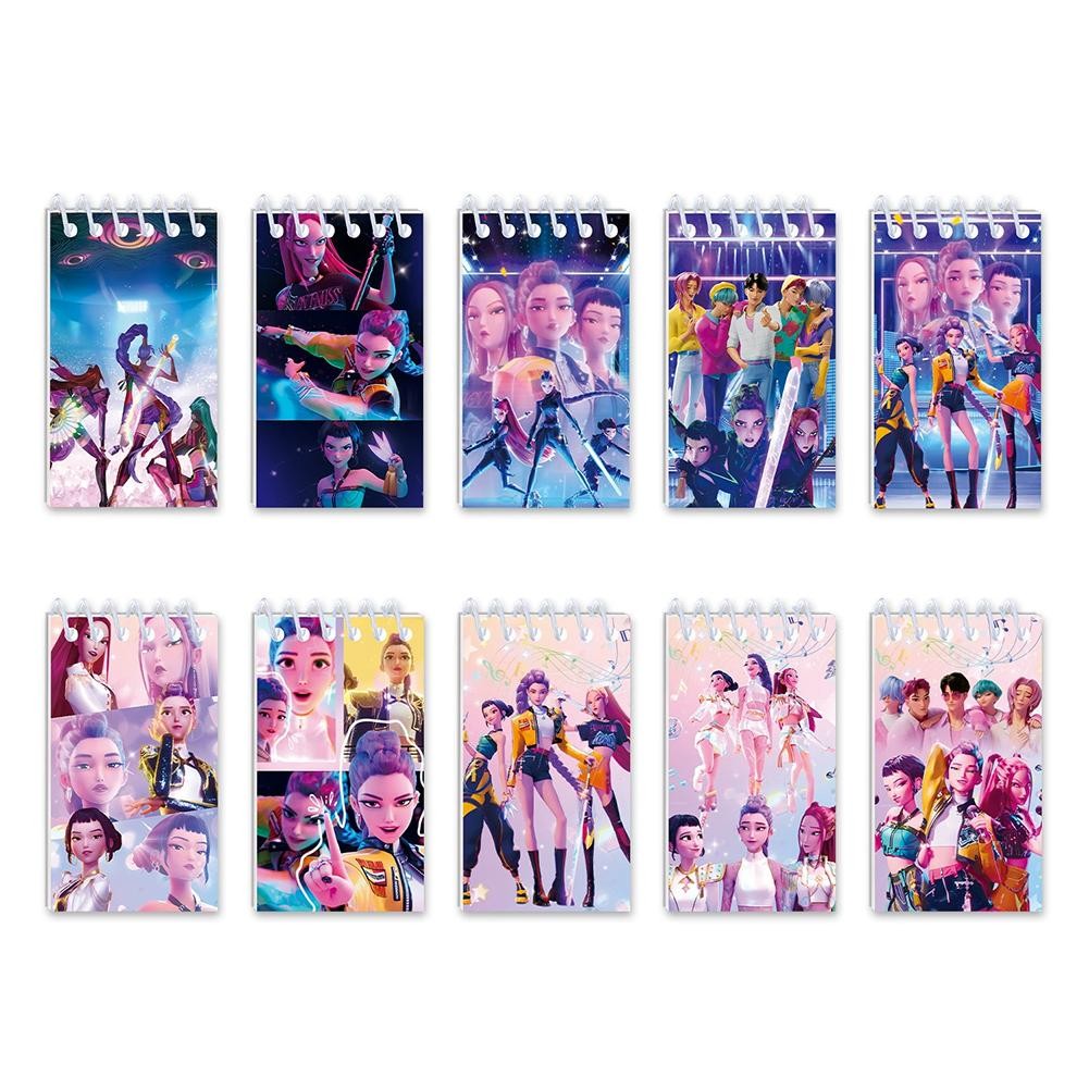 10pcs Huntrix K-pop Demon Hunters Notepad Saja Boys Notebook Notebook ...