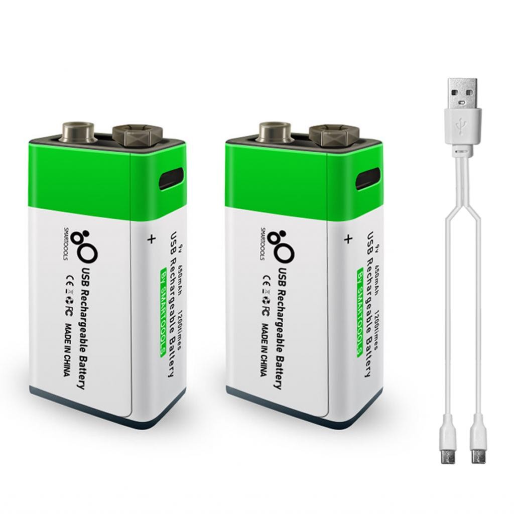 Viptool-th 9v แบตเตอรี่ Geevorks ลิเธียมแบตเตอรี่ชาร์จได้ 650mah พอร์ต ...