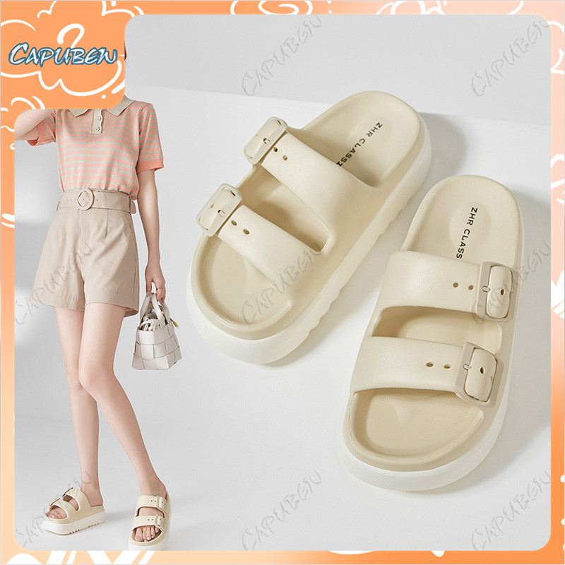 CAPUBEW รองเท้าแตะ สำหรับผู้หญิงสไตล์เกาหลีจัดส่งรวดเร็วบรรยากาศสบาย ๆ ...