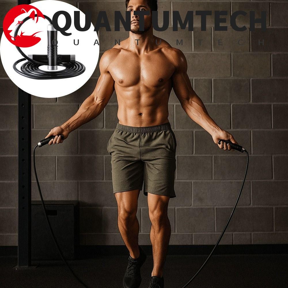 QUANTUMTECH เชือกกระโดดปรับได้ ใช้วัสดุอลูมิเนียมคุณภาพสูง รองรับ ...