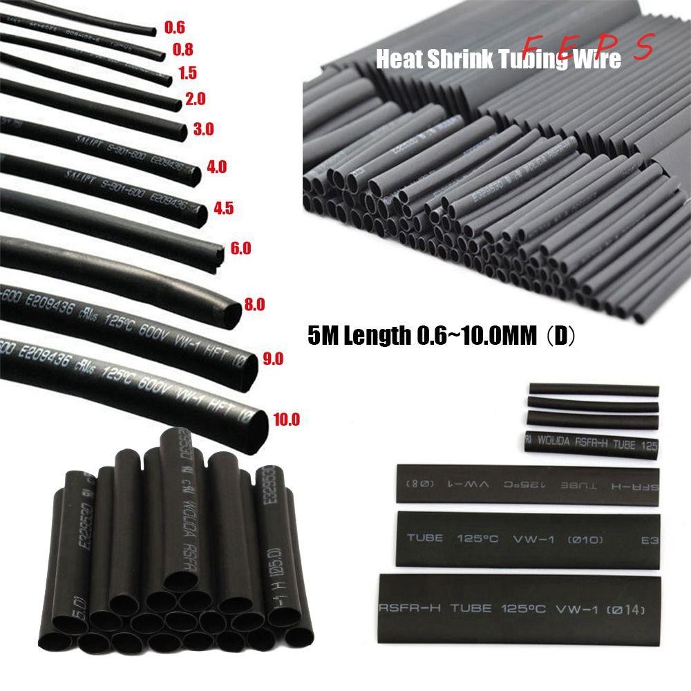 FEPS 5M ความร้อนหดหลอด Assortment Kit อุตสาหกรรม Dia 0.6-10 มม. ท่อลวด ...