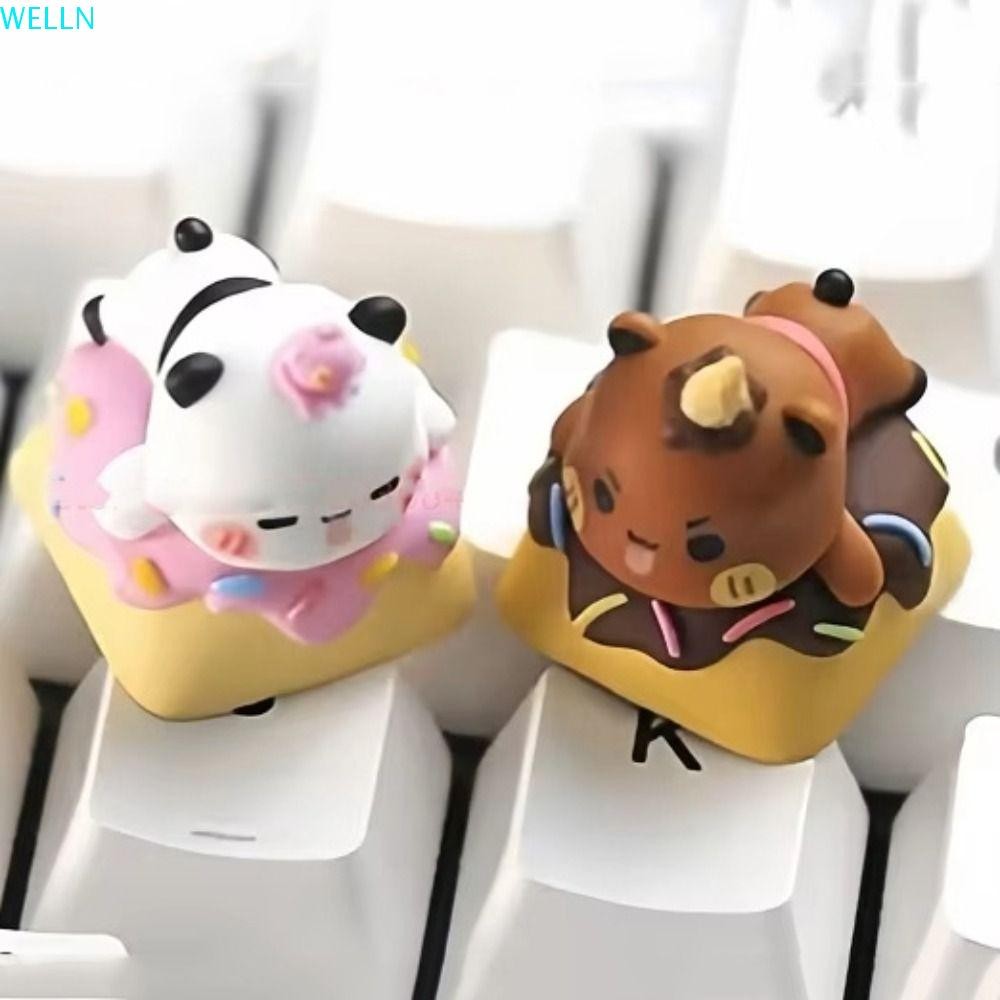 WELLN Panda Bear Keyboard Cap, ส่วนบุคคล DIY Bubu Dudu Keycap, อะนิเมะ ...