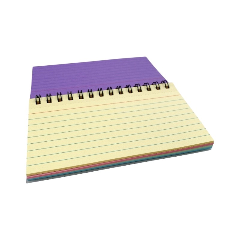Stat Twin Coil Binding Notebook 50แผ่นเรียงรายกระเป๋าเขียน Notepads ...