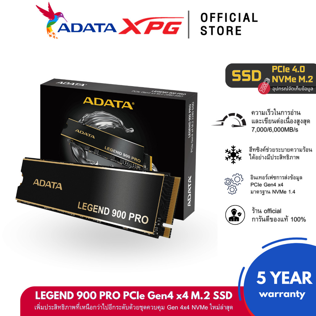 ADATA Legend 900 PRO 1TB IntSSD M.2 NVMe PCIe Gen 4 R7400/W6000