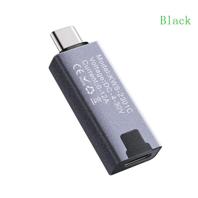 BLACK KOWSI USB C Meter เครื่องทดสอบกระแสไฟฟ้าแรงดันไฟฟ้า USB Checker ...
