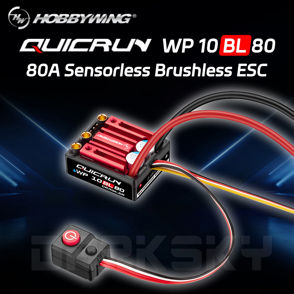 HOBBYWING QuicRun WP 10BL80 80A Sensorless Brushless Brushed ESC ...