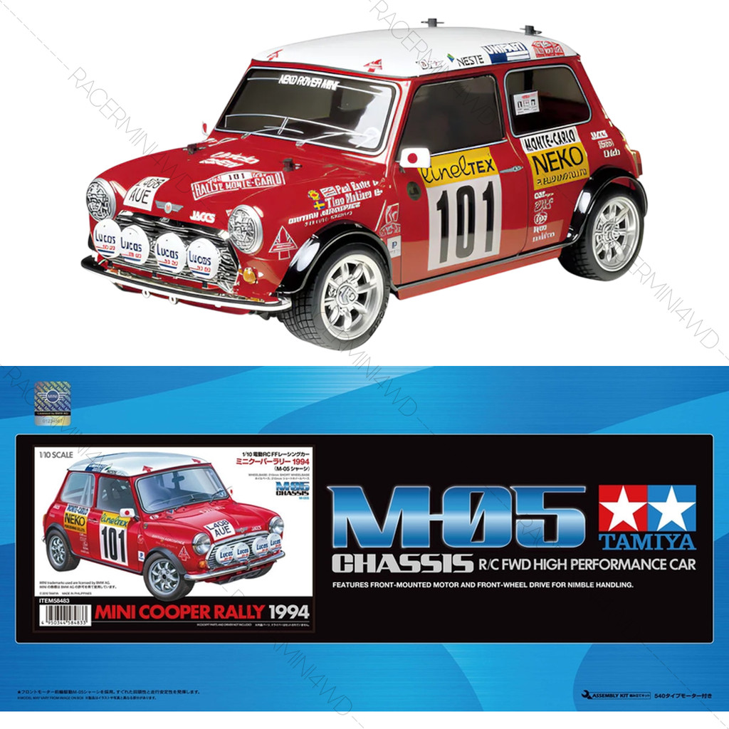 TAMIYA 58483 1/10 R/C Kit Mini Cooper Rally 1994 (M-05 Chassis