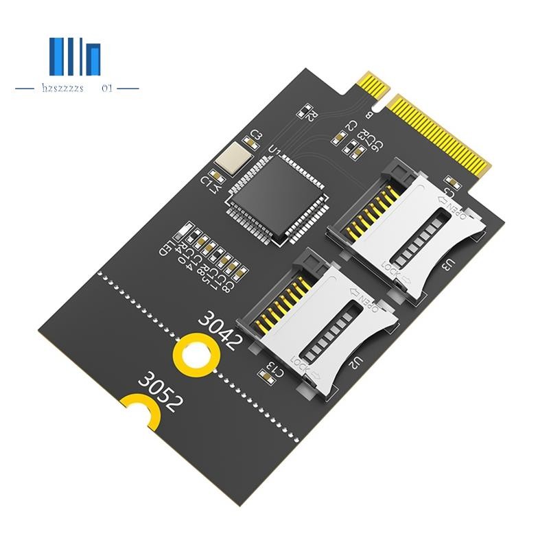 การ์ด Micro-SD คู่, การ์ด TF เป็น NGFF M.2 Key B Reader Adapter ...