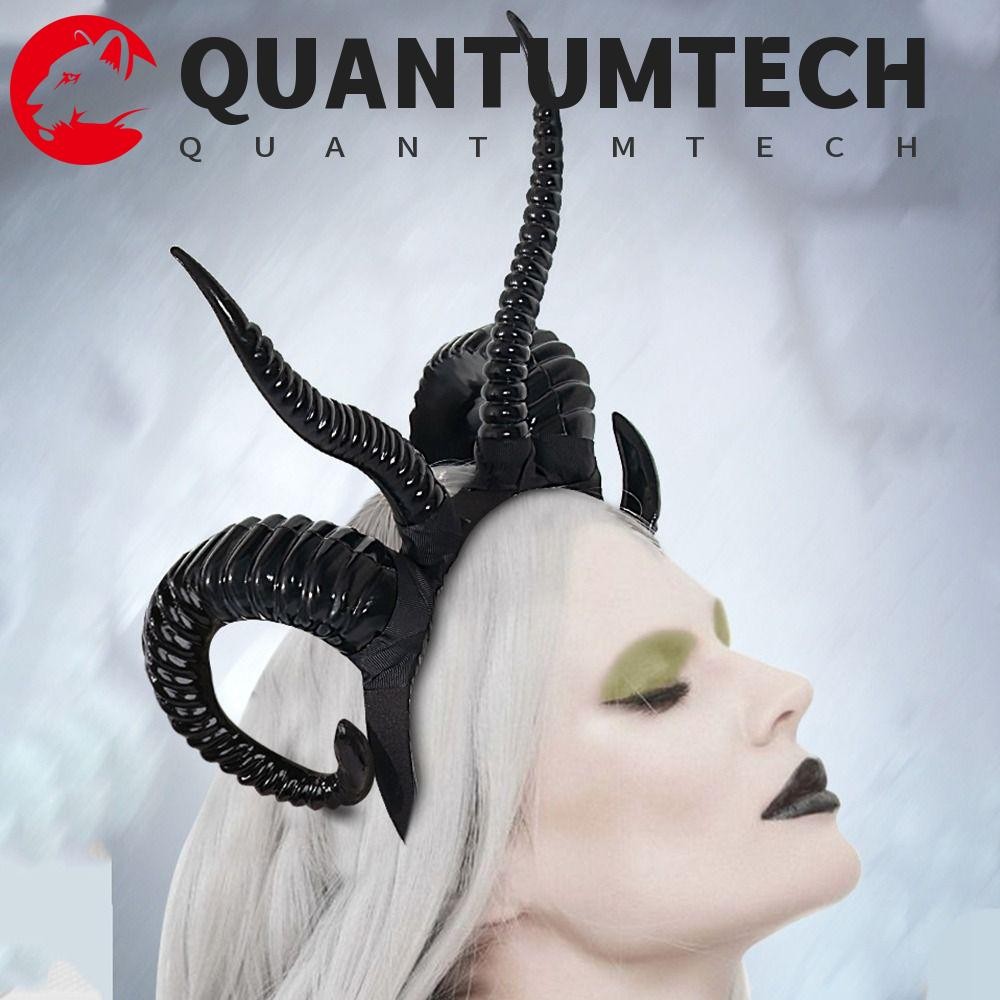 QuantumTech แถบคาดศีรษะฮอลโลวีน แตรhörns สไตล์Devil Ox สำหรับคอสเพลย์ ...