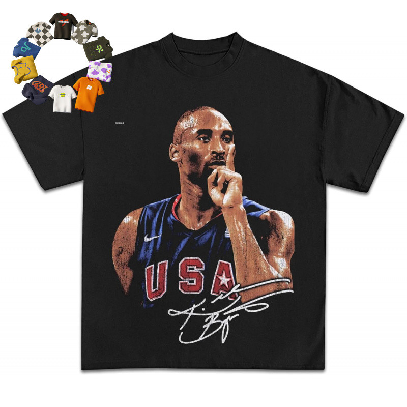 เสื้อยืดAmerican Olympic Kobe Signature Pattern สำหรับทุกขนาด ลายพิมพ์ ...