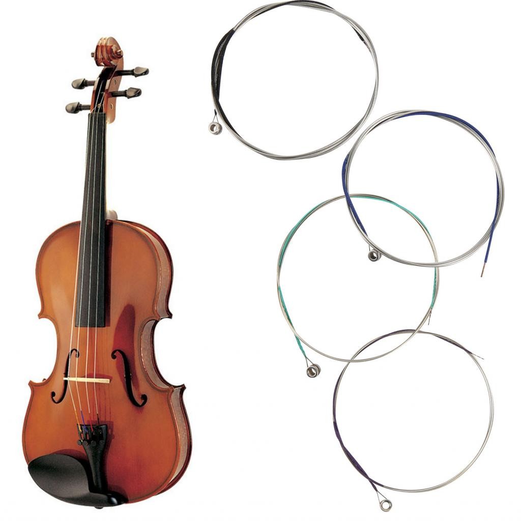 เครื่องดนตรีเครื่องดนตรีทั่วไป rigia strings ชุด 1 a 2 d 3 g 4 c Silver ...