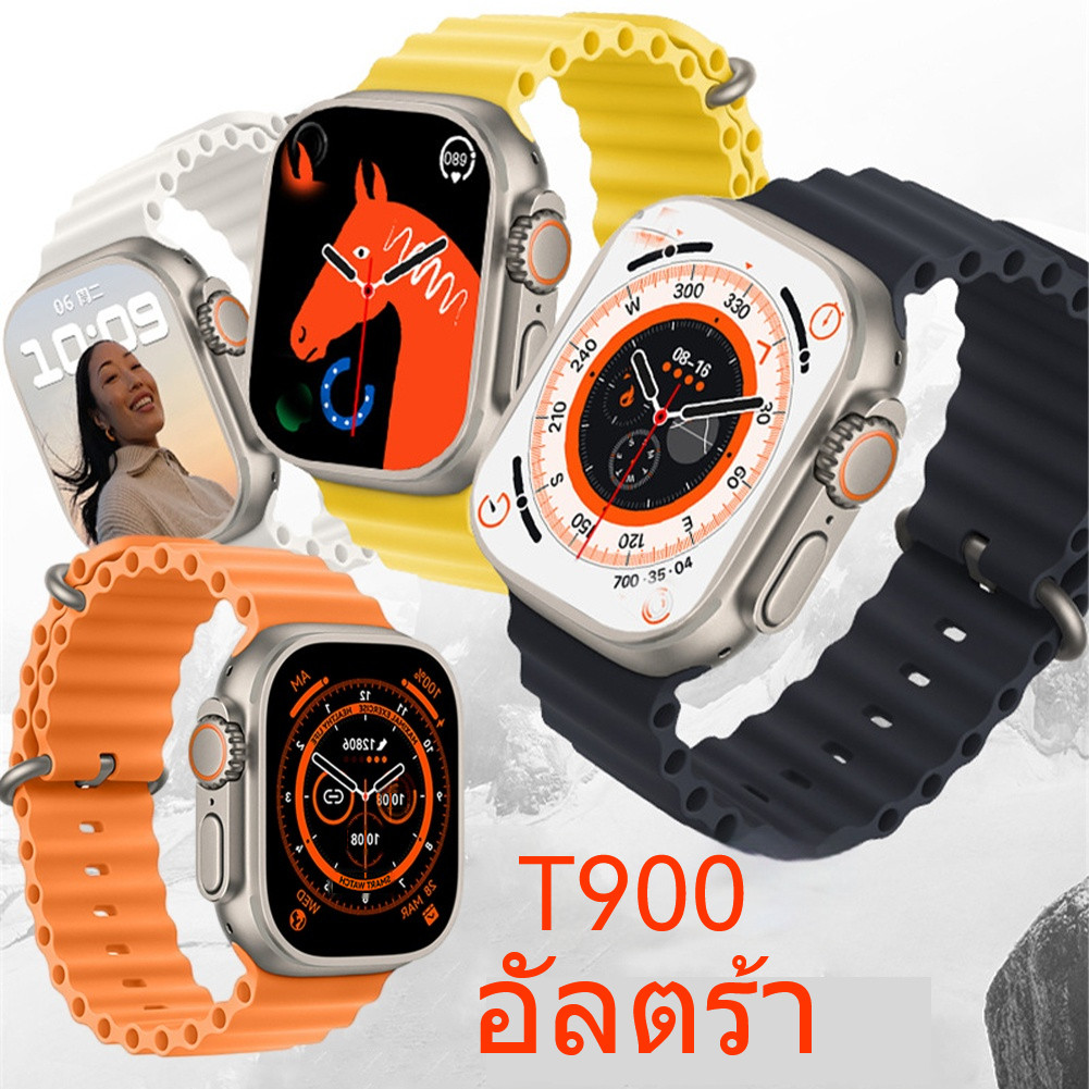 Smart Watch T900 Ultra รองรับภาษาไทย สัมผัสได้เต็มจอ กันน้ำ