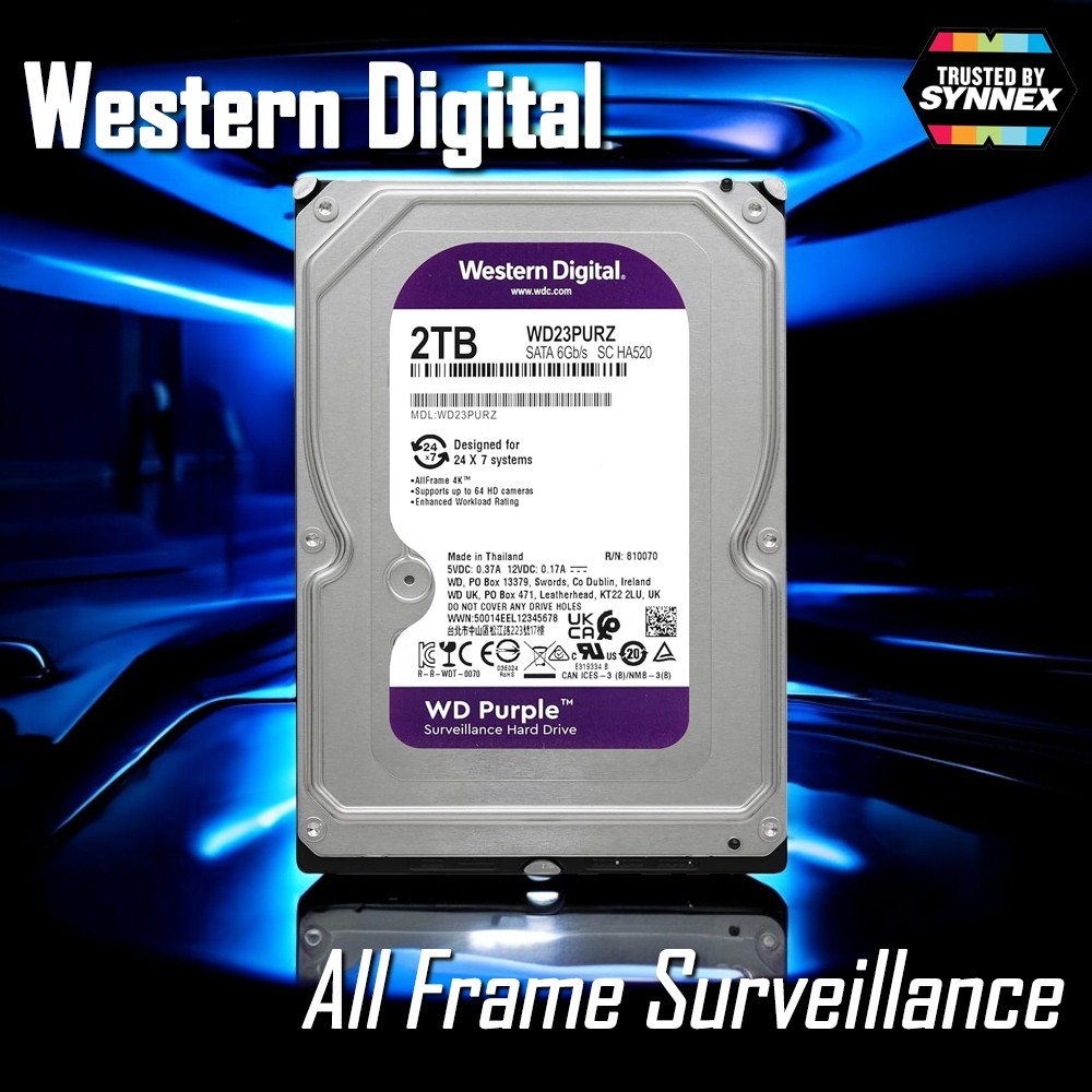 Western Digital Hardisk 1TB 2 TB WD Purple (สีม่วง) All Frame ...