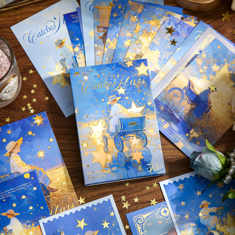 ไดลี่|Star Catcher Boxed Postcard ธีมโรแมนติกวรรณกรรมนักเรียนที่ระลึก ...