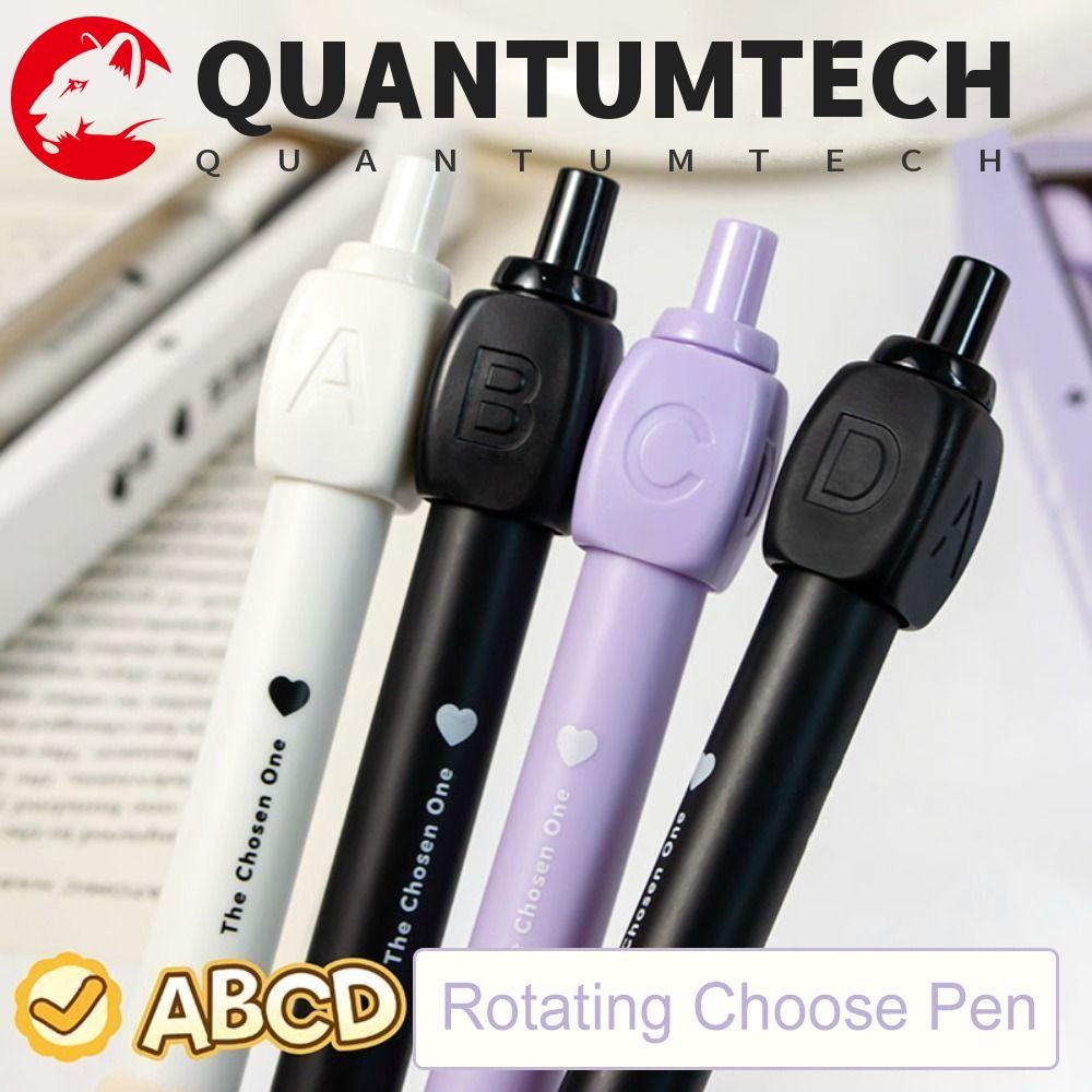 QUANTUMTECH 2 ชิ้นหมุนเลือกปากกา, ความแปลกใหม่ ABCD เลือกหมุนคําตอบปาก ...