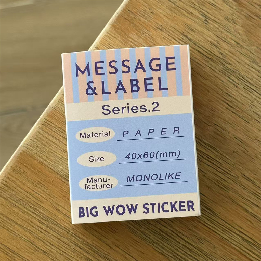 MONO Notes Small Fresh Retro Boxed Handbook Stickers สติ๊กเกอร์การเรียน ...