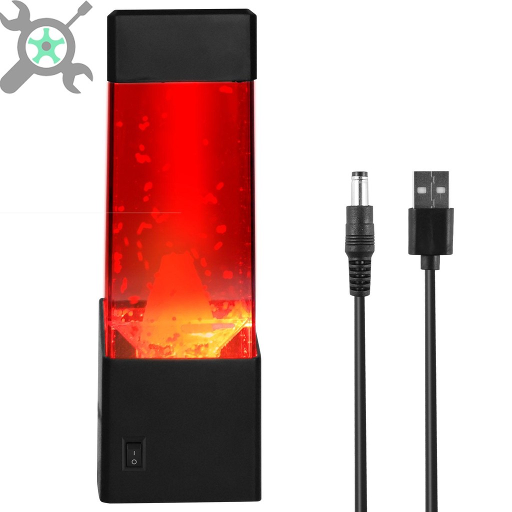 LED Volcano Night Light ส่องสว่างหลายสี USB/แบตเตอรี่ ขนาด 7x7x23.5 ซม. ...