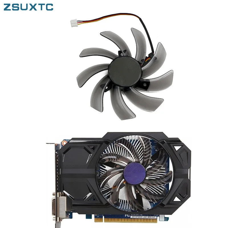 95มม. ที129215SM Cooler พัดลมใช้สําหรับ Gigabyte HD 7770 Radon GT 640 ...